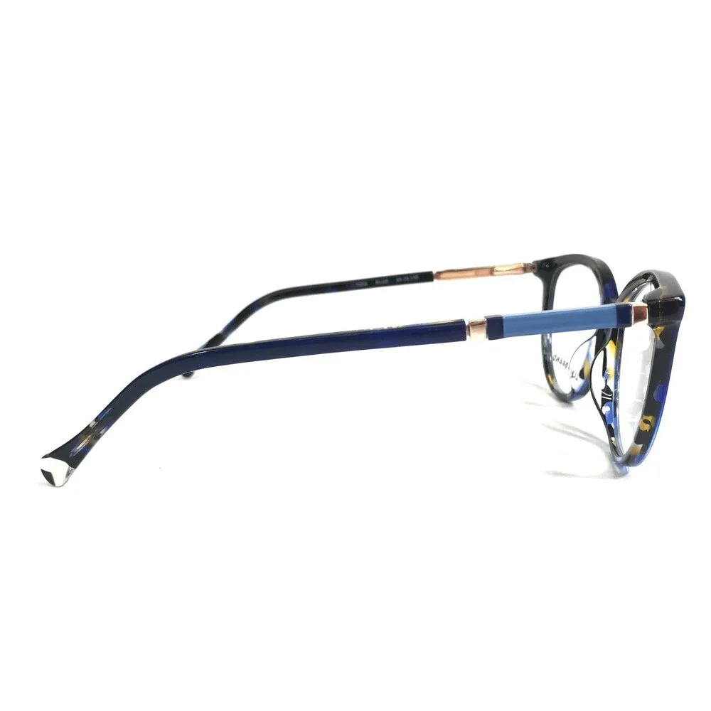 Lucky Brand Eyeglasses Frames D226 BLUE Gold Brown Tortoise Cat Eye 52-16-135